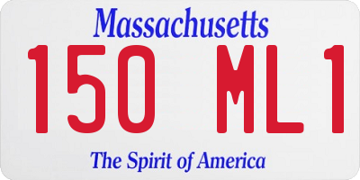 MA license plate 150ML1