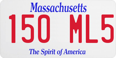 MA license plate 150ML5