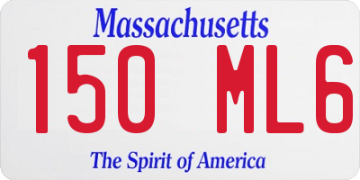 MA license plate 150ML6