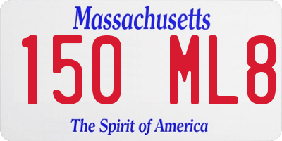 MA license plate 150ML8