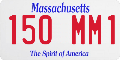 MA license plate 150MM1