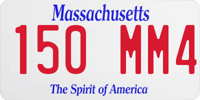 MA license plate 150MM4