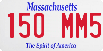 MA license plate 150MM5