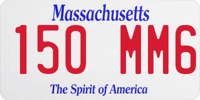 MA license plate 150MM6