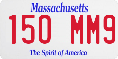 MA license plate 150MM9