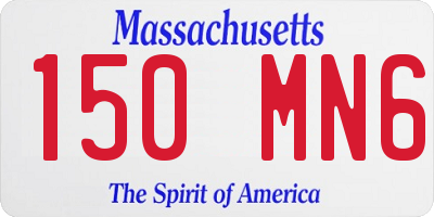 MA license plate 150MN6