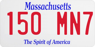 MA license plate 150MN7