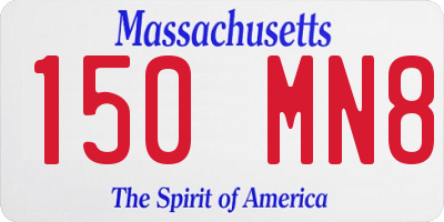 MA license plate 150MN8