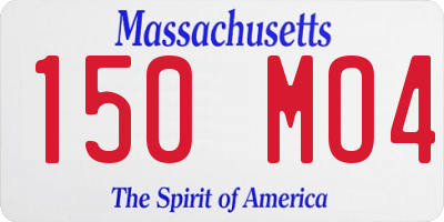 MA license plate 150MO4