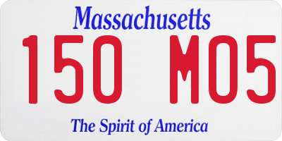 MA license plate 150MO5
