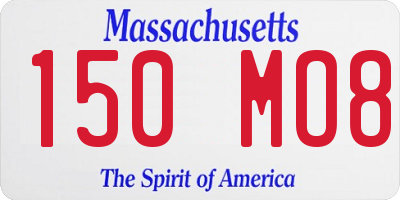 MA license plate 150MO8