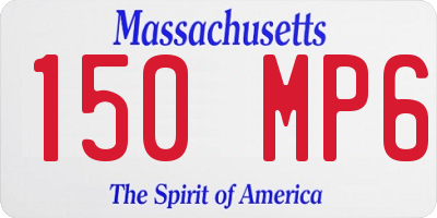 MA license plate 150MP6