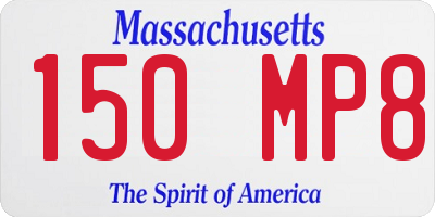 MA license plate 150MP8