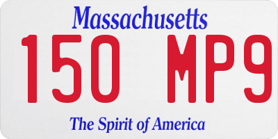 MA license plate 150MP9