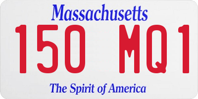 MA license plate 150MQ1