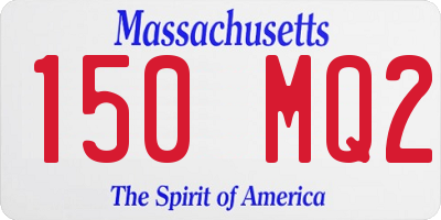 MA license plate 150MQ2