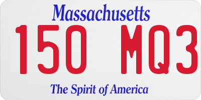 MA license plate 150MQ3