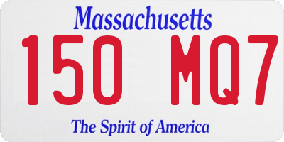 MA license plate 150MQ7