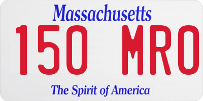 MA license plate 150MR0