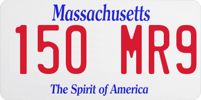 MA license plate 150MR9