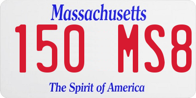 MA license plate 150MS8