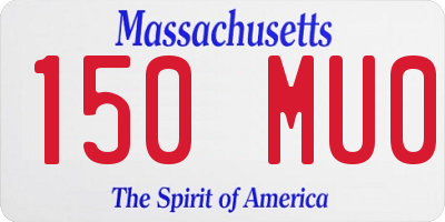 MA license plate 150MU0