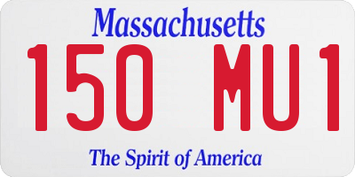 MA license plate 150MU1