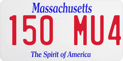 MA license plate 150MU4