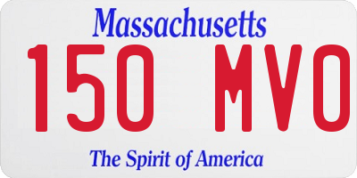 MA license plate 150MV0