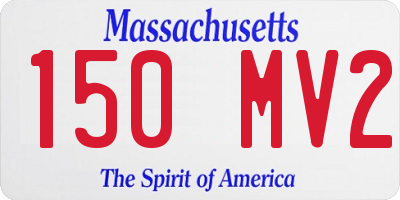 MA license plate 150MV2