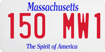 MA license plate 150MW1