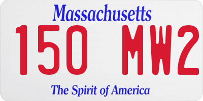 MA license plate 150MW2