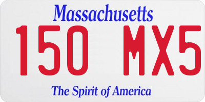 MA license plate 150MX5