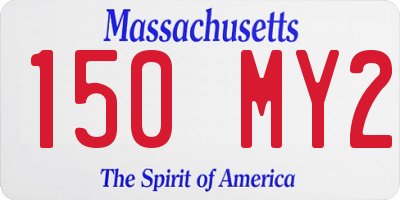 MA license plate 150MY2