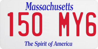 MA license plate 150MY6