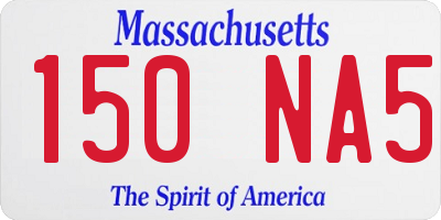 MA license plate 150NA5