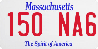 MA license plate 150NA6