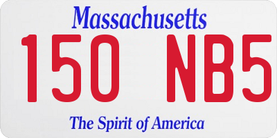 MA license plate 150NB5