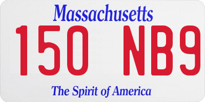 MA license plate 150NB9