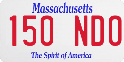 MA license plate 150ND0