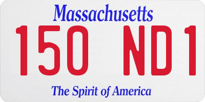 MA license plate 150ND1