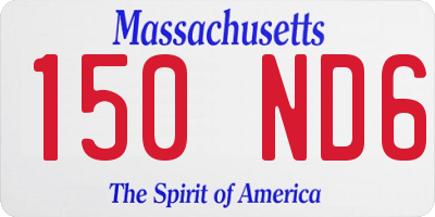 MA license plate 150ND6