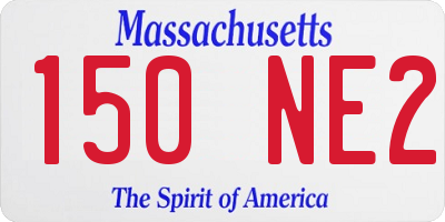 MA license plate 150NE2
