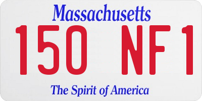 MA license plate 150NF1