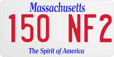 MA license plate 150NF2