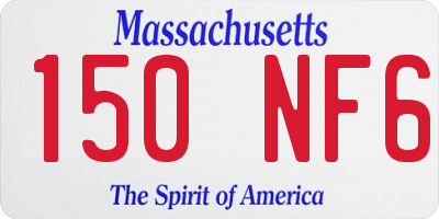 MA license plate 150NF6