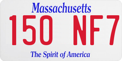MA license plate 150NF7