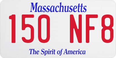 MA license plate 150NF8