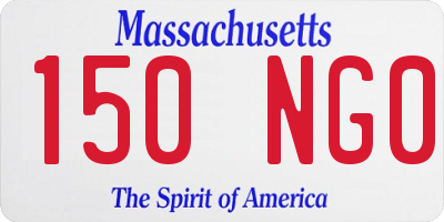 MA license plate 150NG0