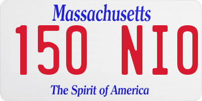 MA license plate 150NI0